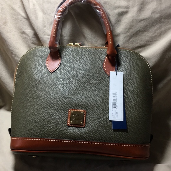 Dooney & Bourke Handbags - Dooney Bourke zip zip satchel in olive green. NEW